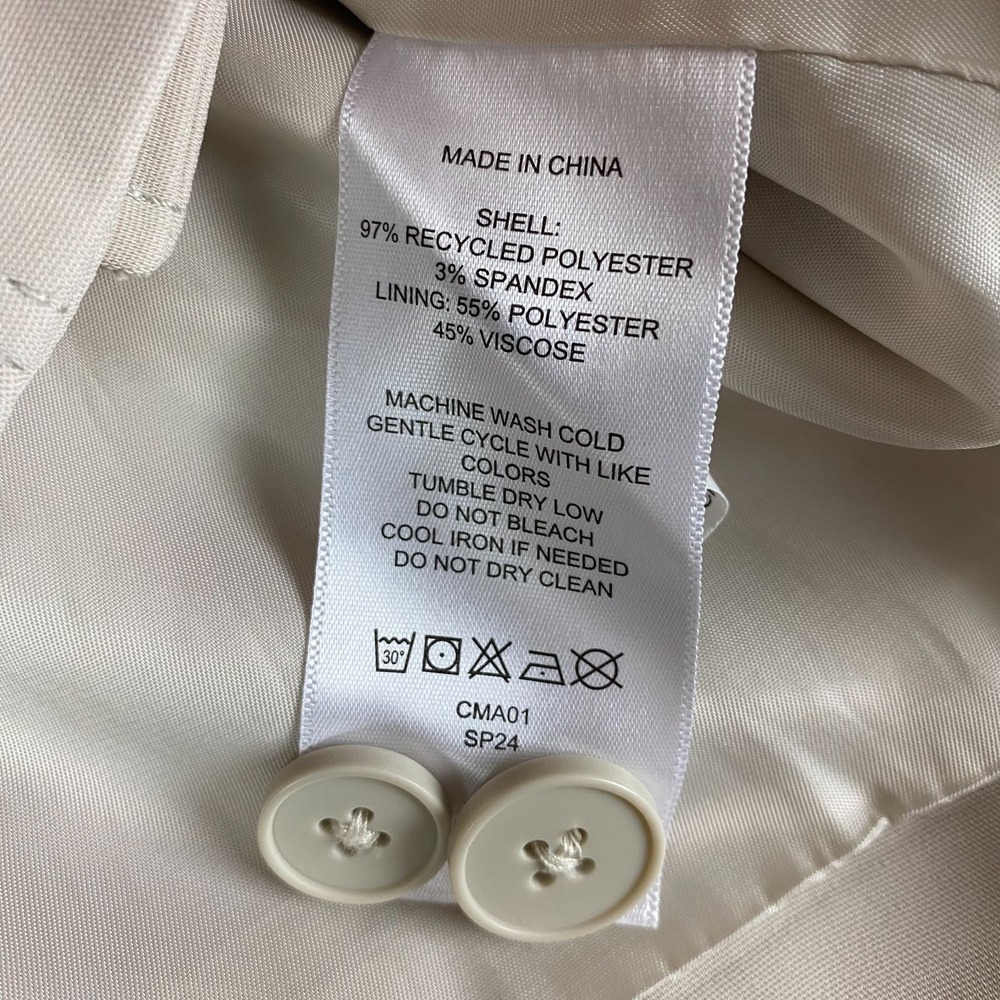 Quince Womens stretch Crepe Set Cropped Jacket XS wide leg pants 2 - Picture 4 of 16